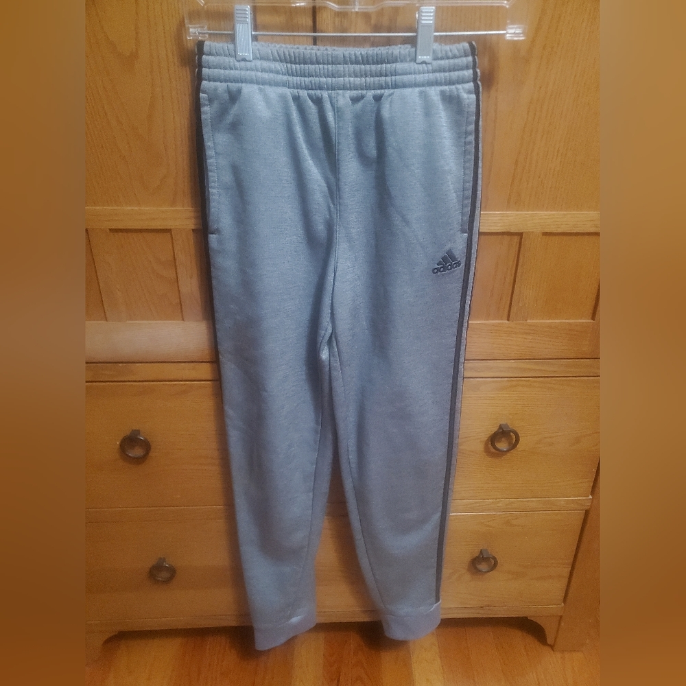 Adidas gray & black joggers L BOGO
